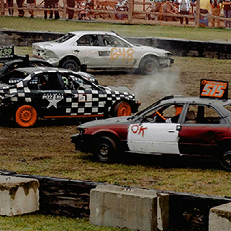 demolition derby cars in ring